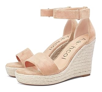 ALM. MARCH WEDGE SANDALS （Beige） Chloé - Mila Logo Pearl Beige Wedge Sandal, 20mm